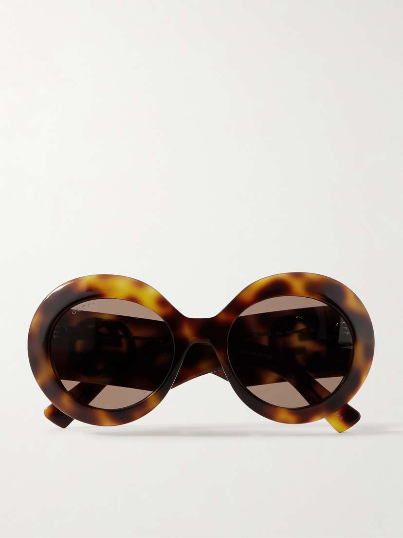 Gucci Eyewear Oversized Round-frame Tortoiseshell Acetate Sunglasses
