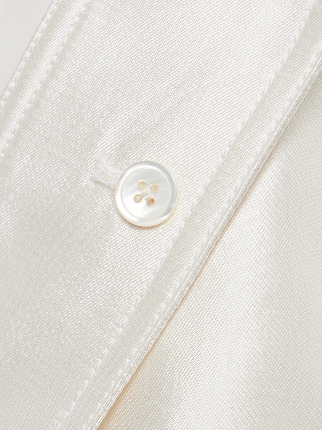 Christopher John Rogers Wide-leg Satin Cargo Trousers In Ivory