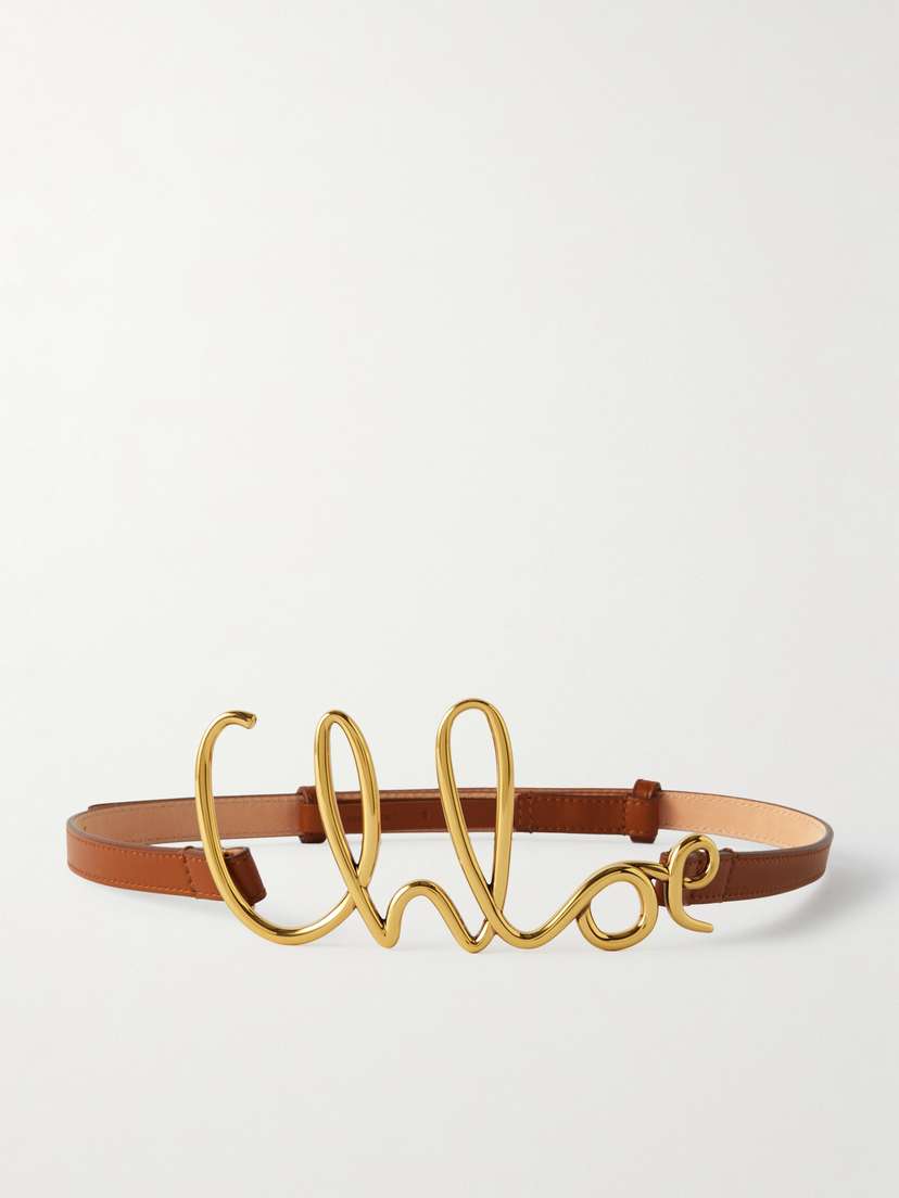 Chloé Gold-tone And eather Belt
