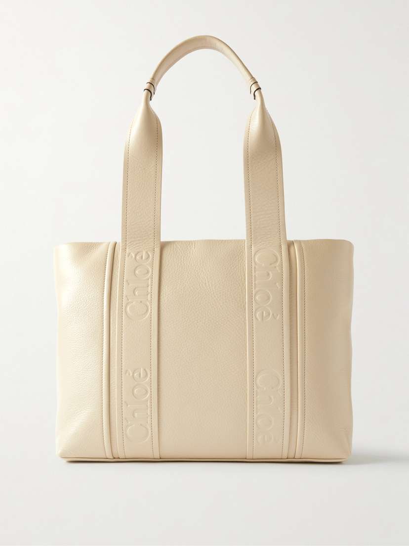 Chloé Woody Textured-leather Tote