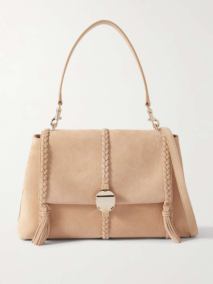 Chloé Penelope Braided Suede Shoulder Bag