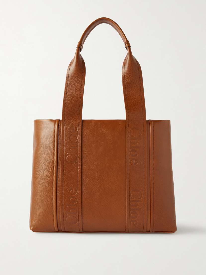 Chloé Woody Textured-leather Tote