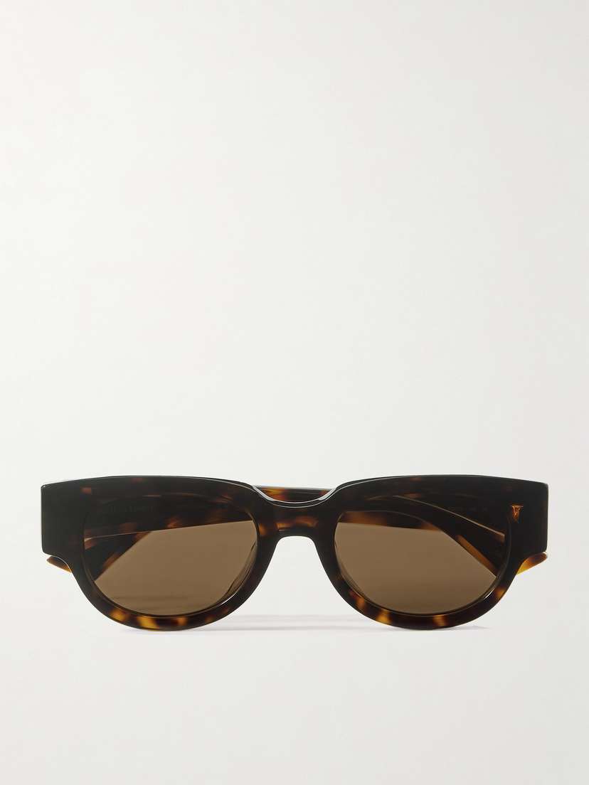 Bottega Veneta Eyewear Round-frame Tortoiseshell Acetate And Gold-tone Sunglasses
