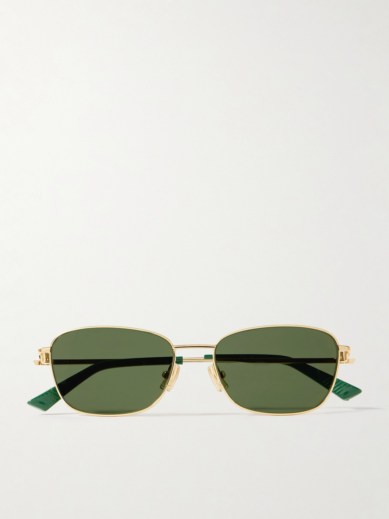 Bottega Veneta Square-frame Gold-tone Sunglasses