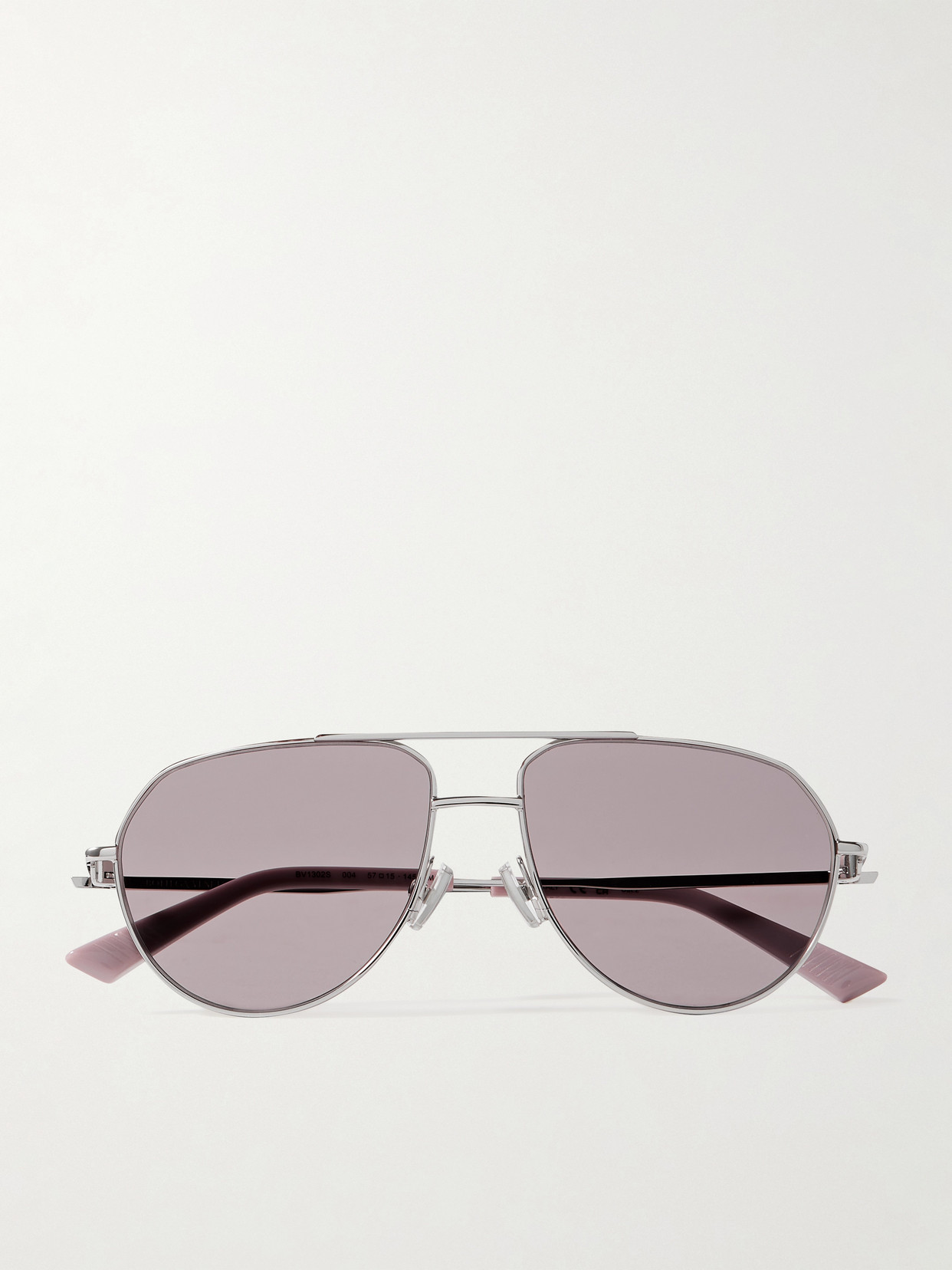 Bottega Veneta Aviator-style Silver-tone Sunglasses In Gold