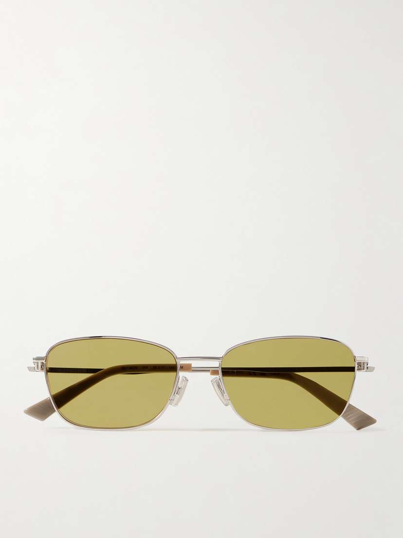 Bottega Veneta Eyewear Square-frame Gold-tone Sunglasses