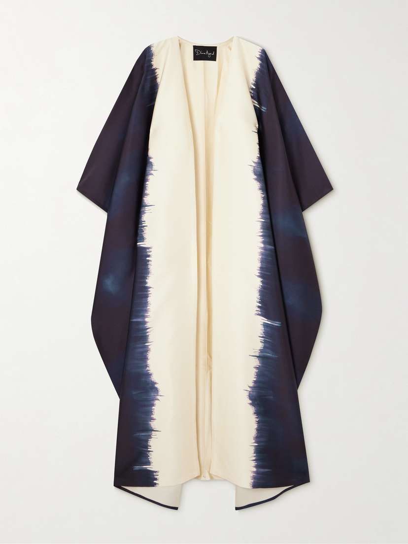 Dima Ayad Tie-dyed Satin-twill Kaftan