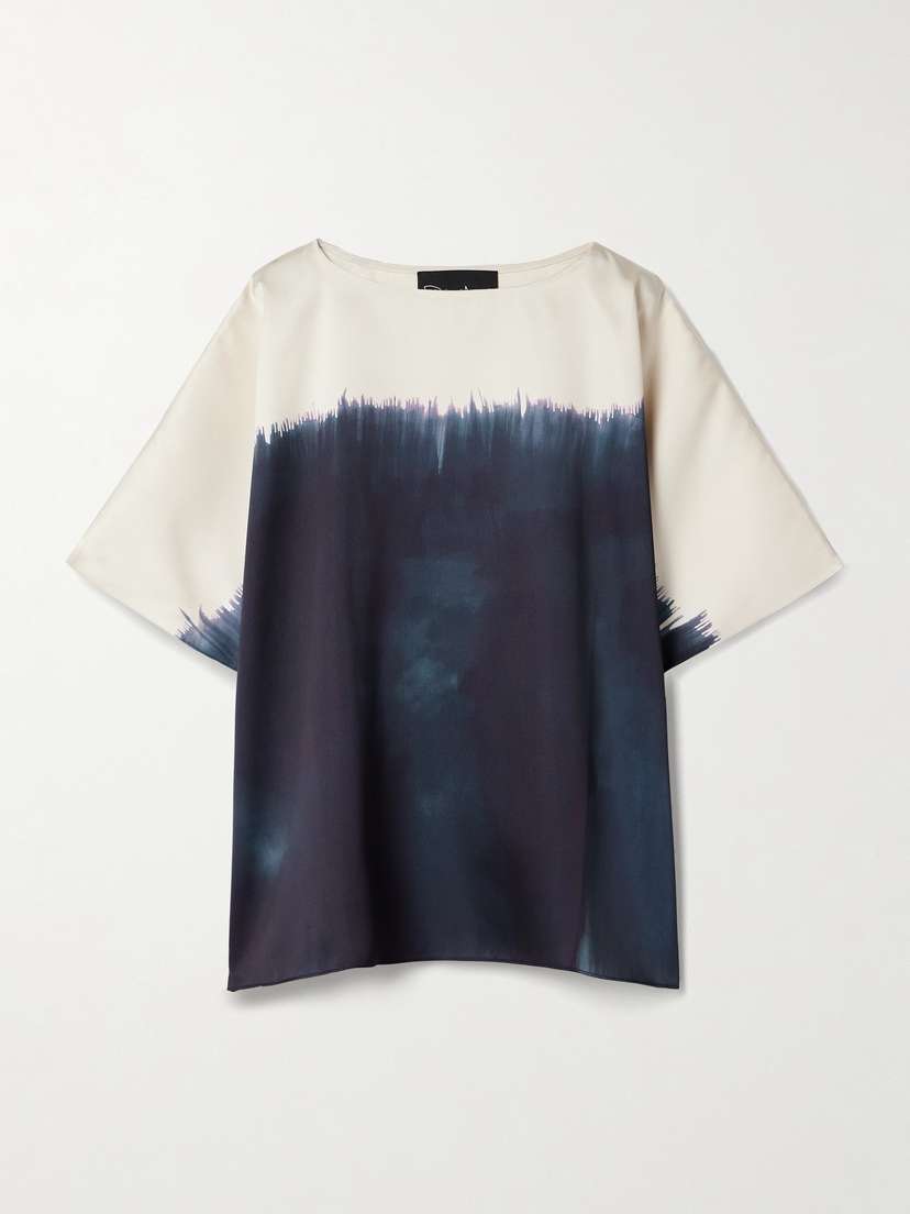 Dima Ayad Tie-dyed Satin-twill Tunic