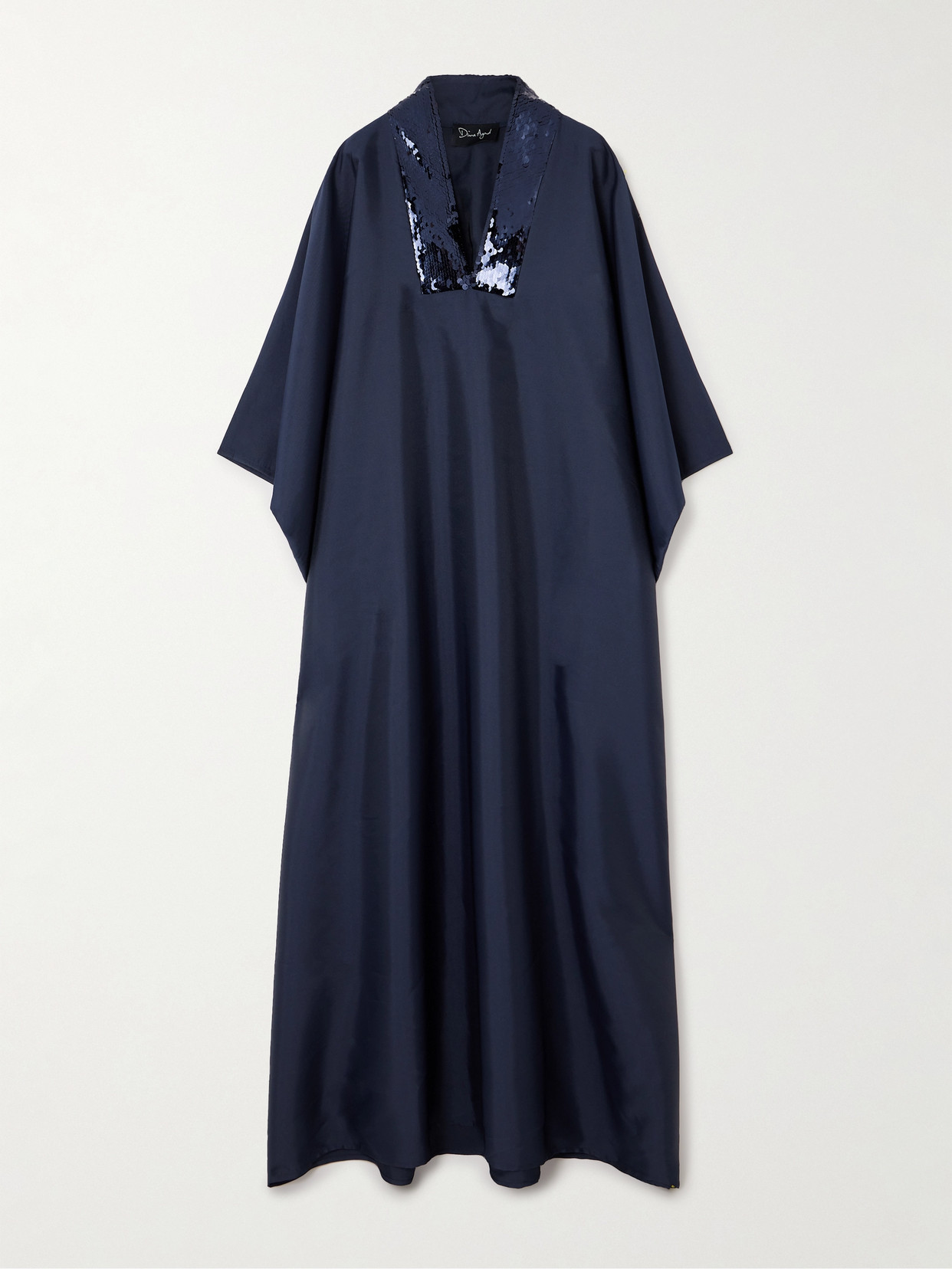 Dima Ayad - Sequin-embellished Faille Kaftan - Blue