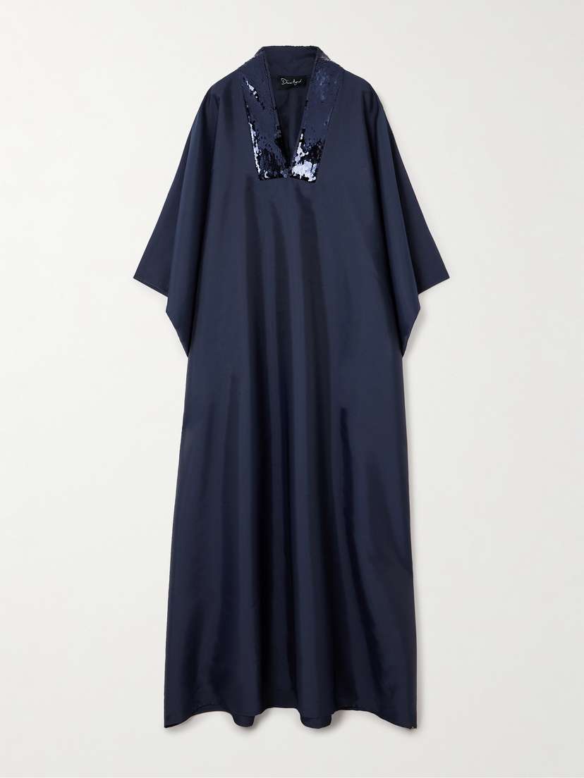 Dima Ayad Sequin-embellished Faille Kaftan