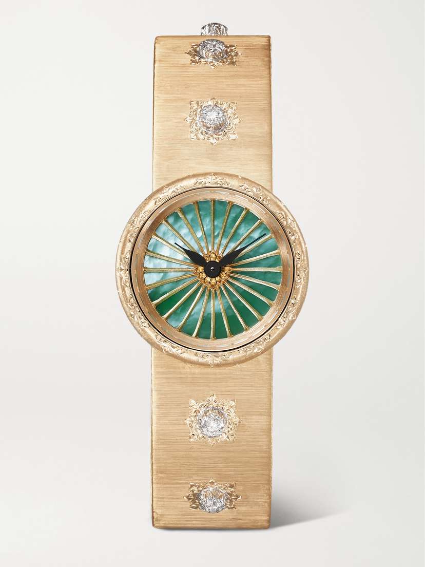 Buccellati Macri 24mm 18-karat Gold, Mother-of-pearl And Diamond Watch