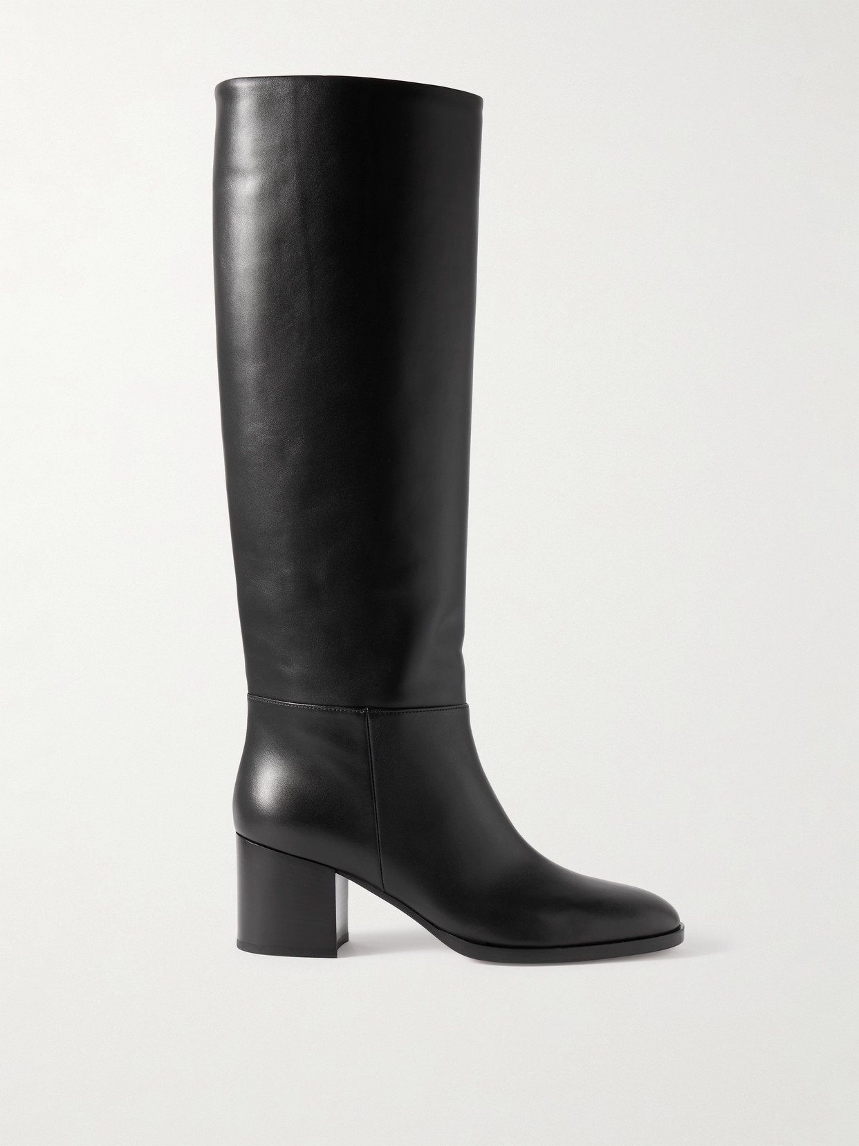 Gianvito Rossi - Vitello Glove 60 Leather Knee Boots - Black