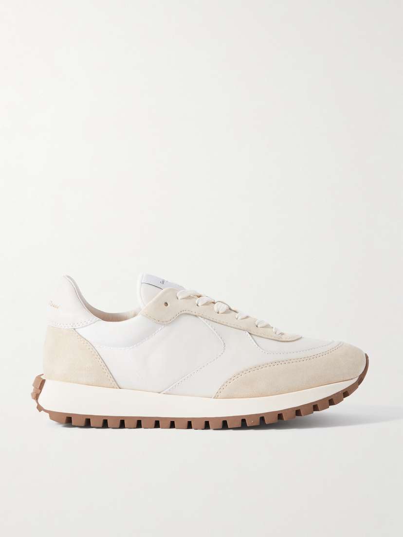 Gianvito Rossi Gravel Suede, Leather And Shell Sneakers