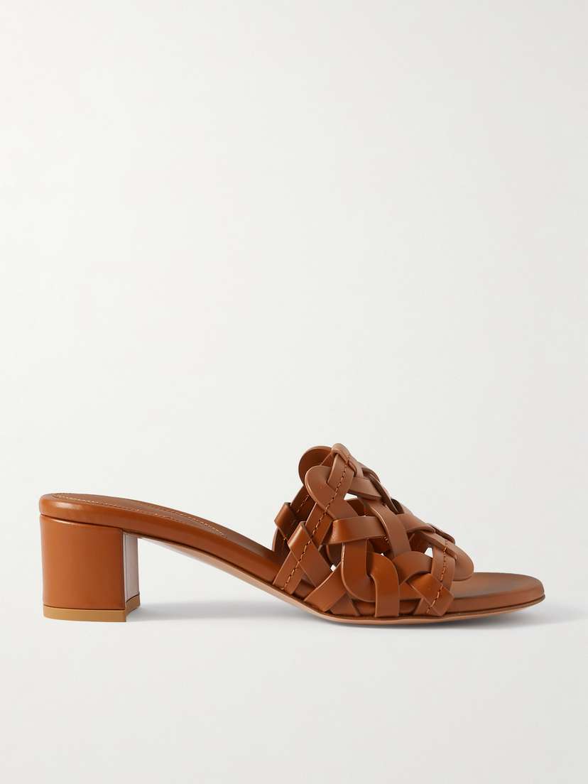 Gianvito Rossi Amalfi 45 Woven Leather Sandals