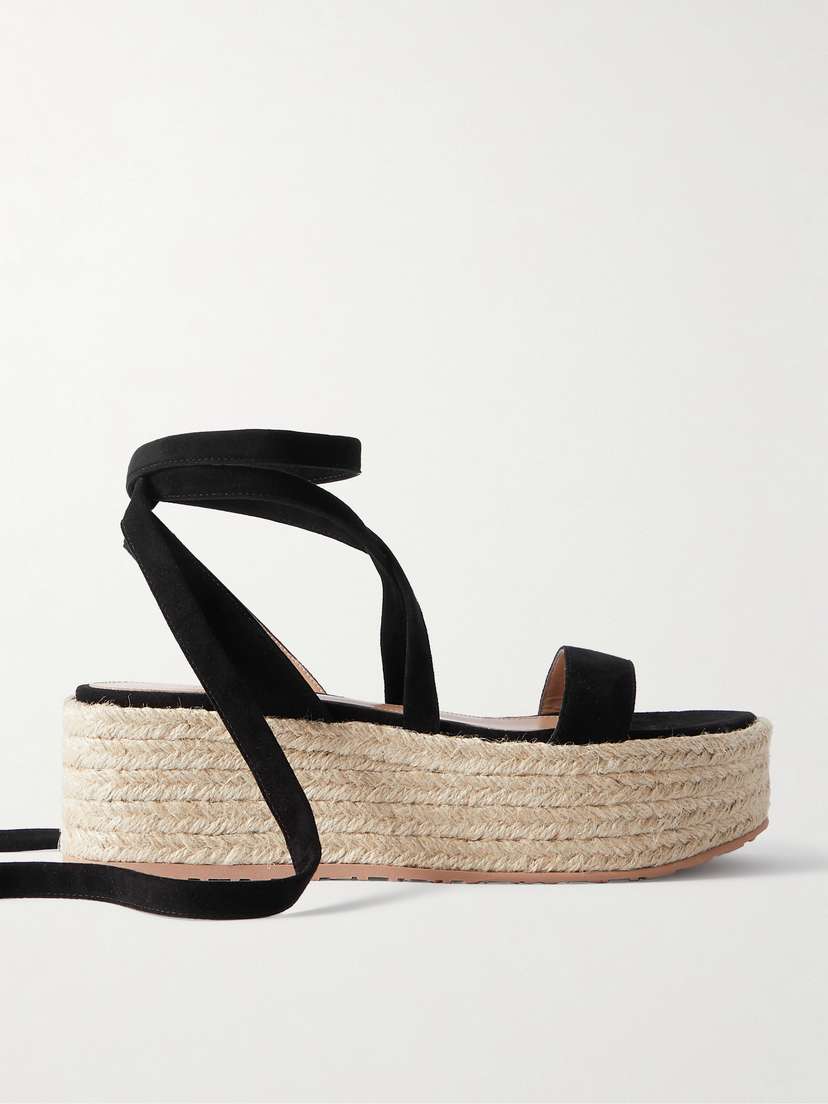 Gianvito Rossi 40 Suede Platform Espadrilles