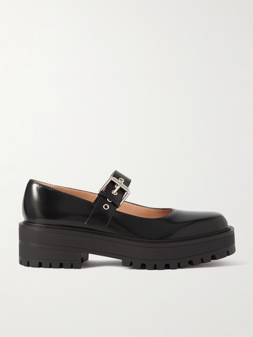 GIANVITO ROSSI Leather Mary Jane ballet flats