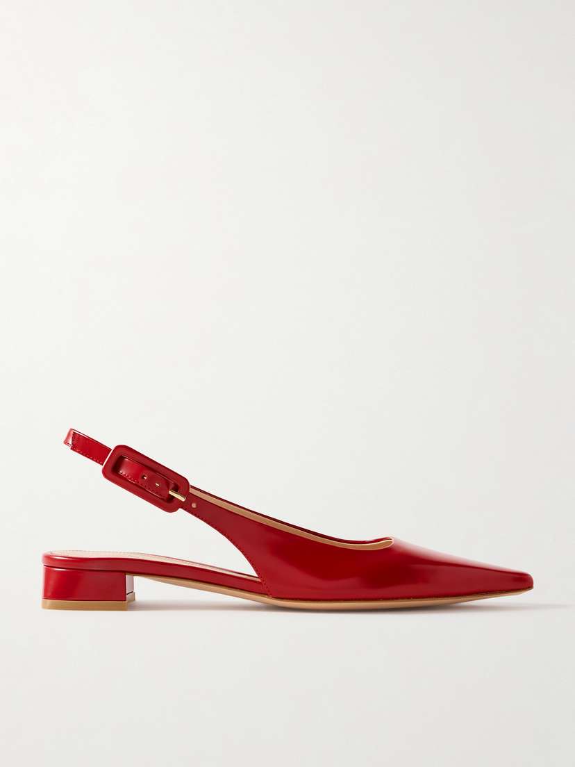 Gianvito Rossi Tokio 20 Leather Slingback Flats