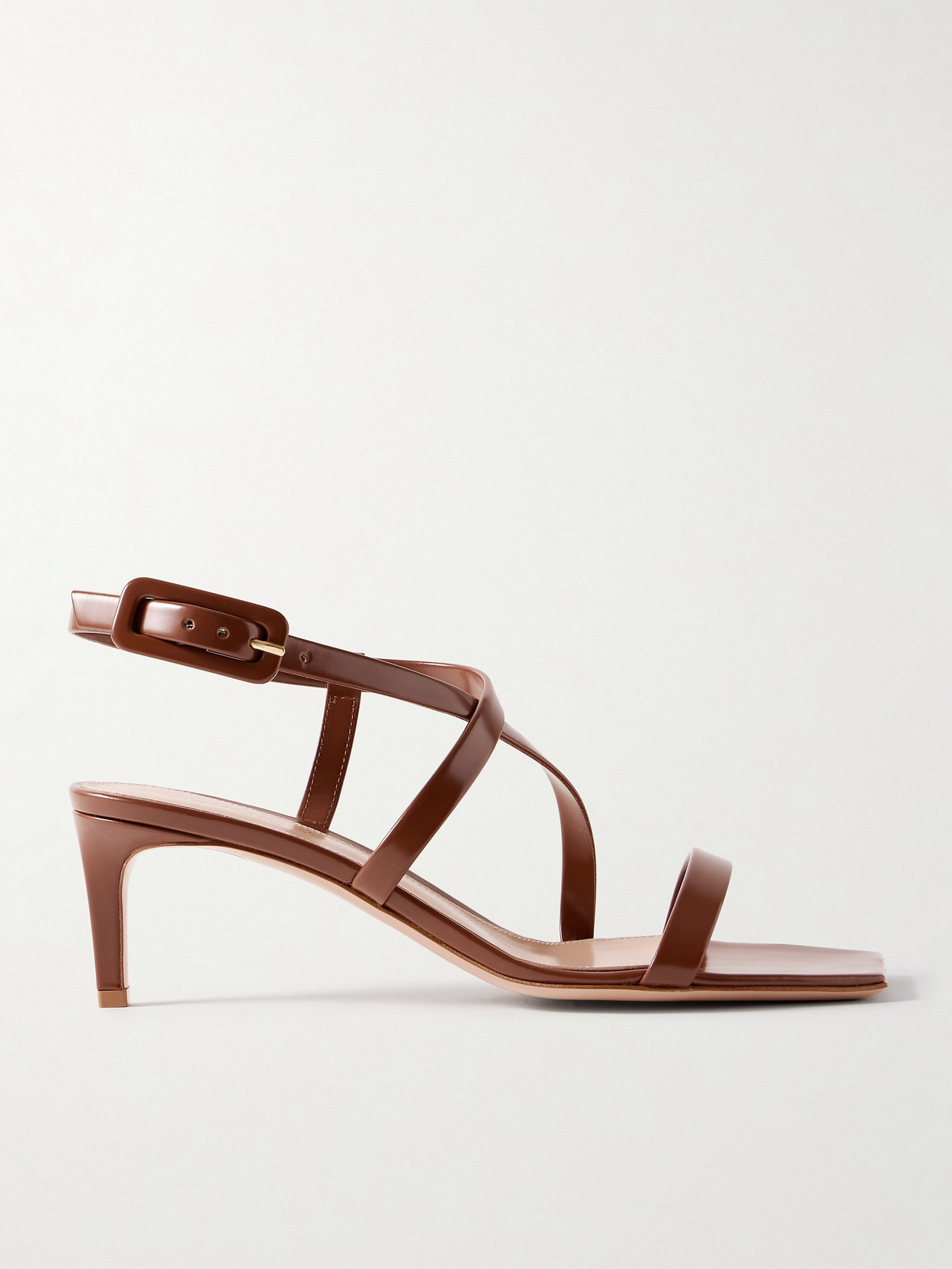 Gianvito Rossi Lindsay 55 Leather Sandals In Brown