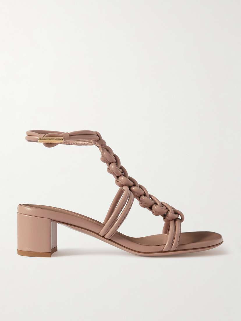 Gianvito Rossi Capua 45 Woven Leather Sandals