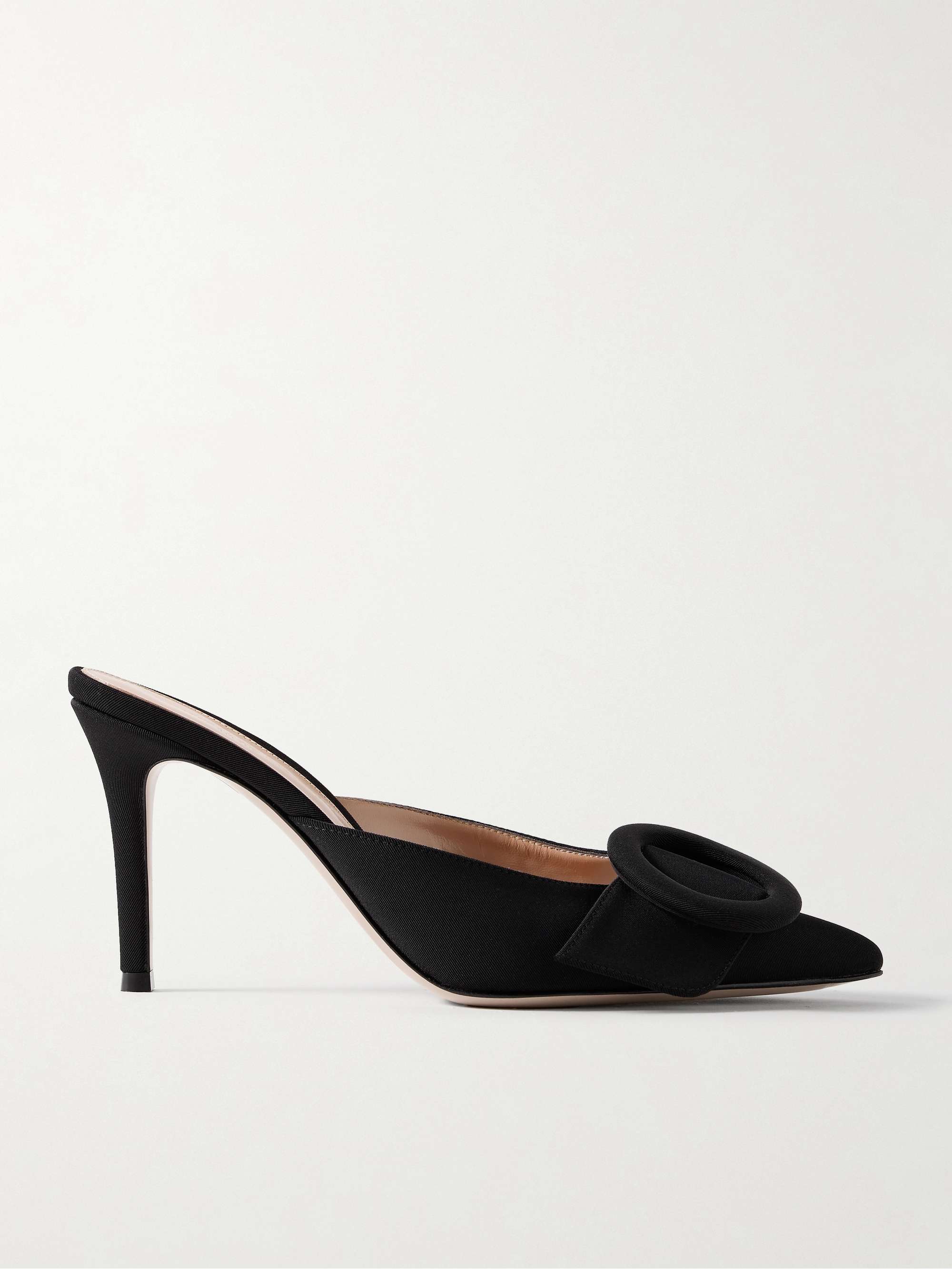 GIANVITO ROSSI Osaka 85 buckle-embellished faille mules
