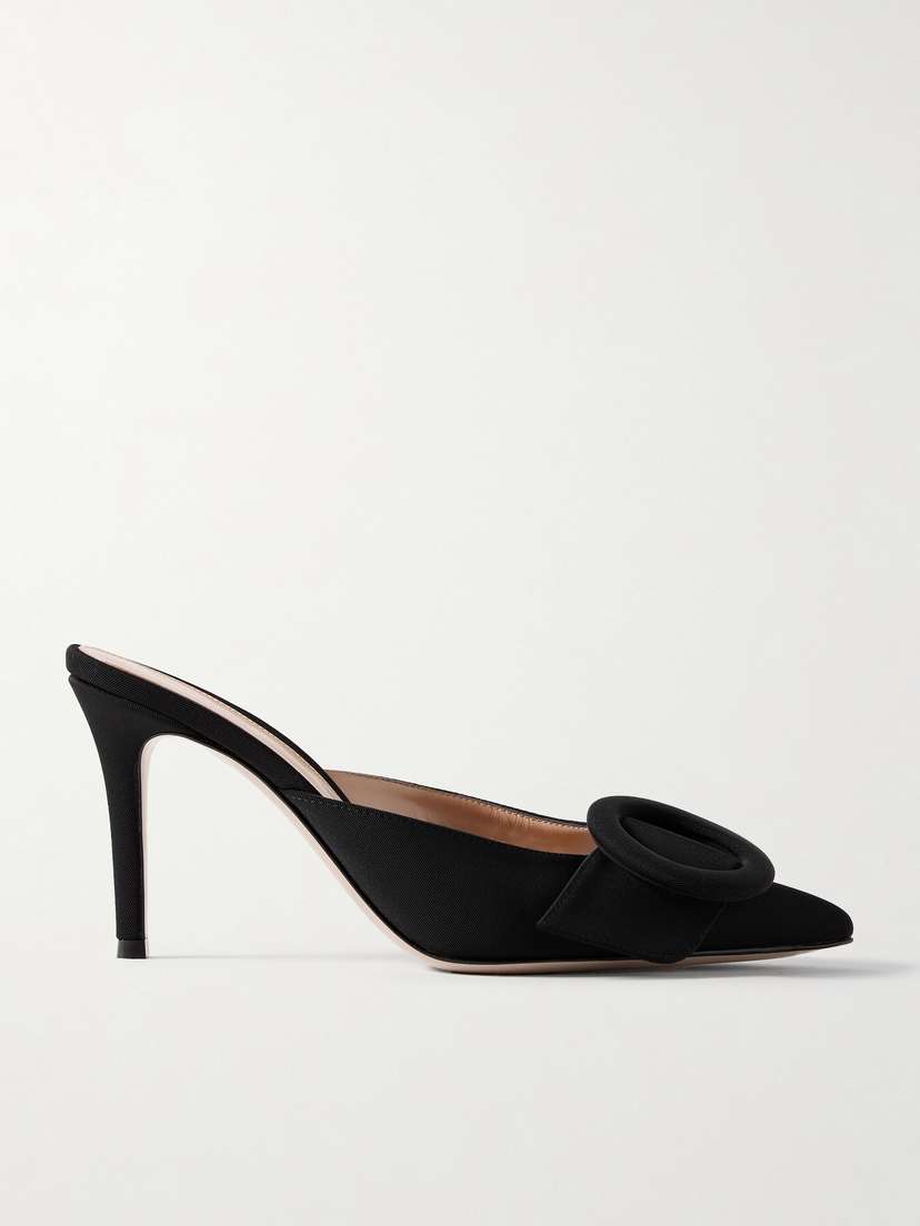 Gianvito Rossi Osaka 85 Buckle-embellished Faille Mules