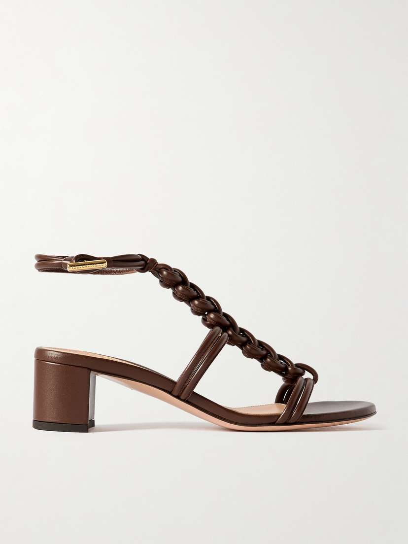 Gianvito Rossi Capua 45 Woven Leather Sandals