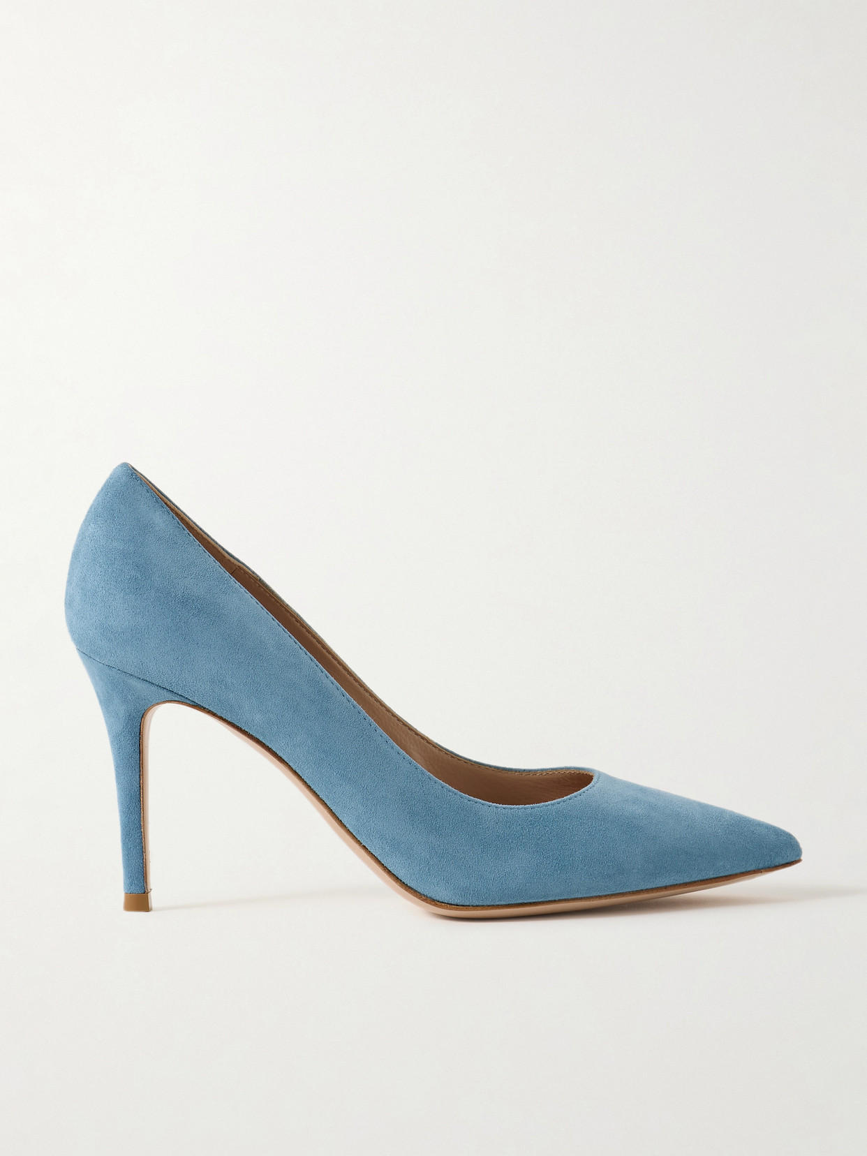 Gianvito Rossi Pointed-toe Slip-on Pumps In Blue