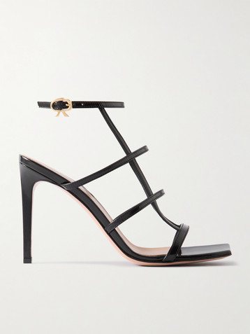 GIANVITO ROSSI 95 glossed-leather sandals