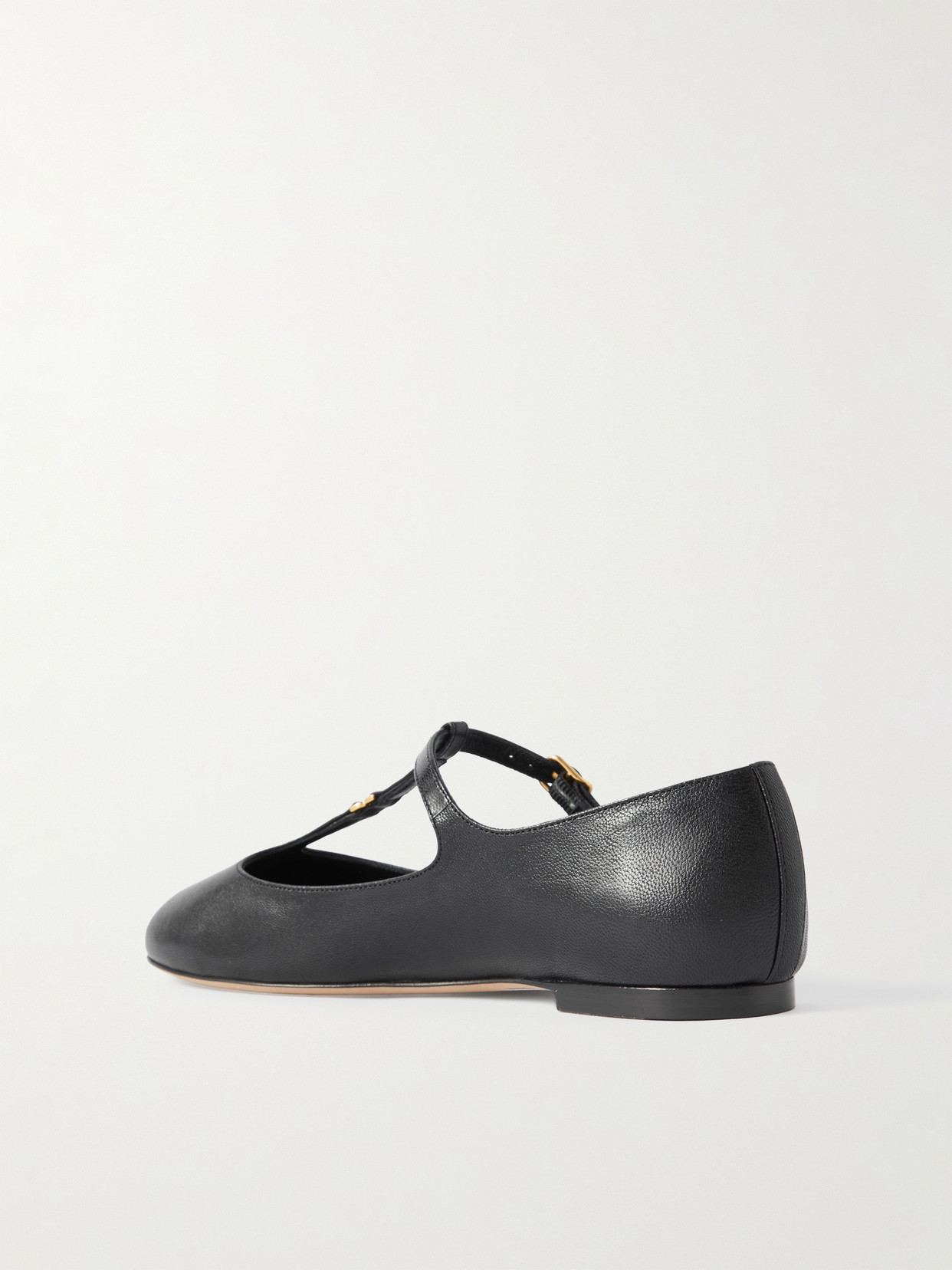 Chloé Marcie Mary-jane Python Print Leather Ballet Flats In Black