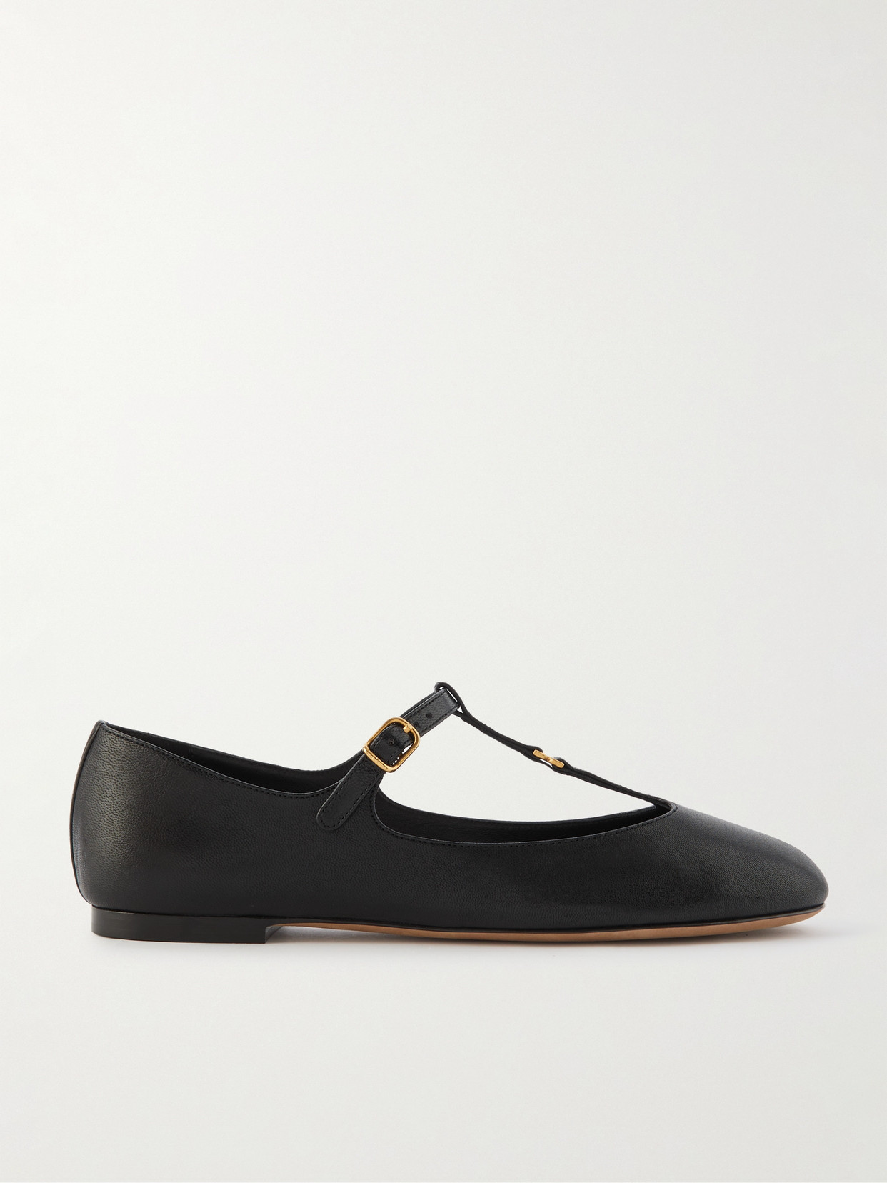 Chloé Marcie Mary-jane Python Print Leather Ballet Flats In Black