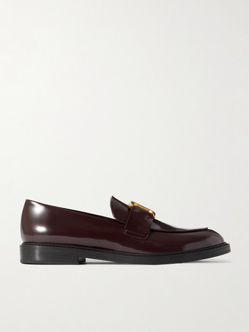 Chloé Marcie embellished leather loafers