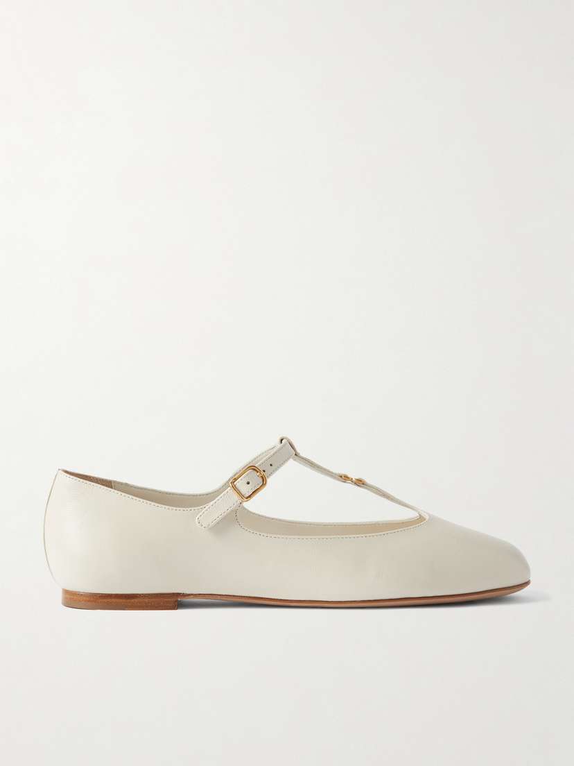 Chloé Marcie Embellished Leather Ballet Flats