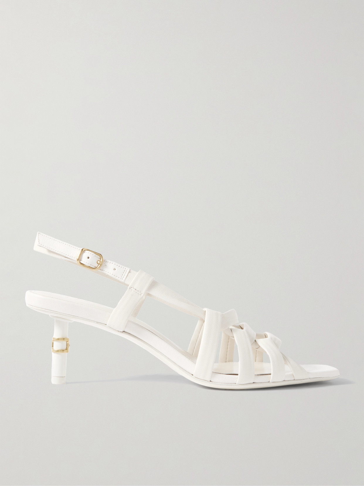 Chloé Marcie Cutout Leather Slingback Sandals In Off-white