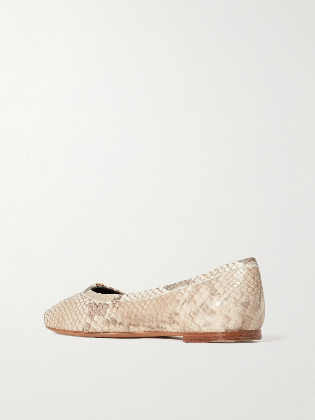 Chloé Marcie Python Print Leather Ballet Flats In Animal Print