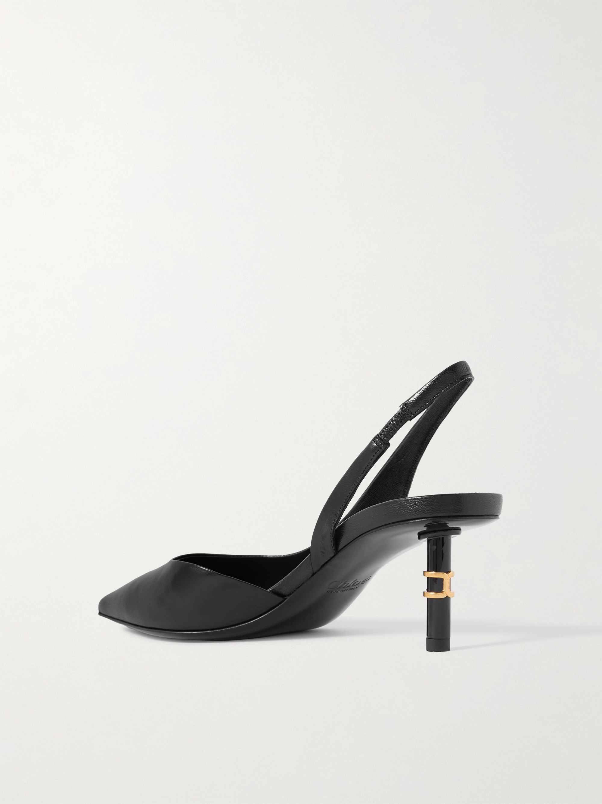 Chloé Marcie embellished leather slingback pumps thumbnail