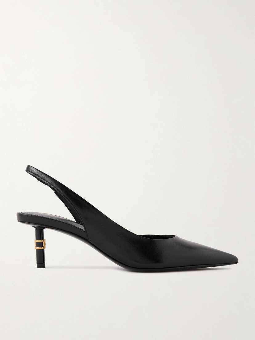 Chloé Marcie Embellished Leather Slingback Pumps
