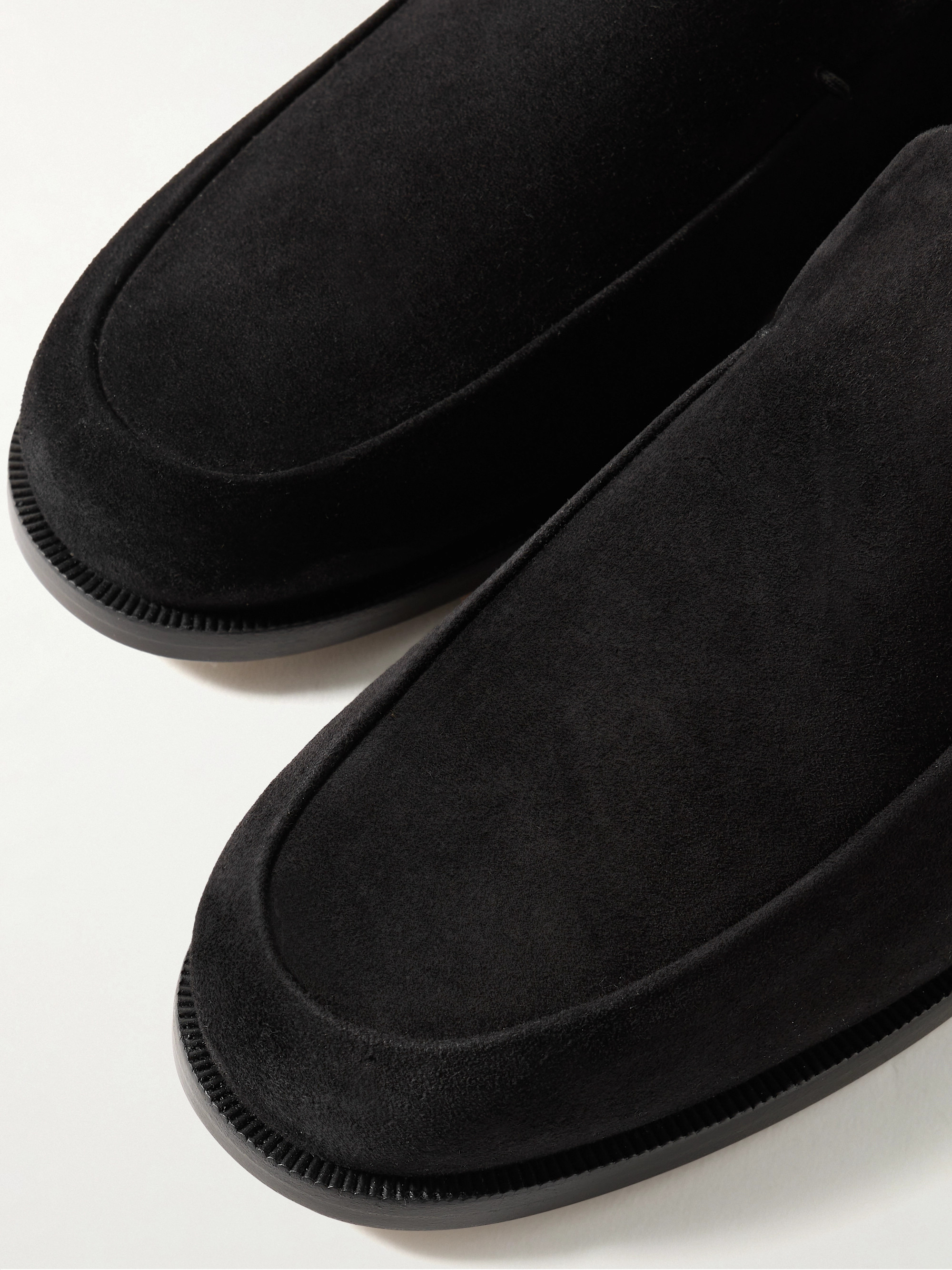KHAITE Alessio suede loafers thumbnail