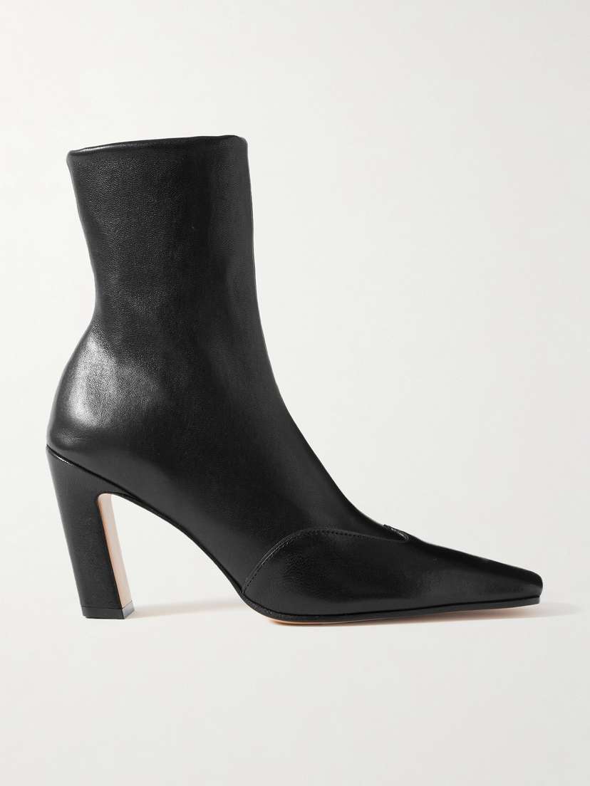 Khaite Nevada Leather Ankle Boots