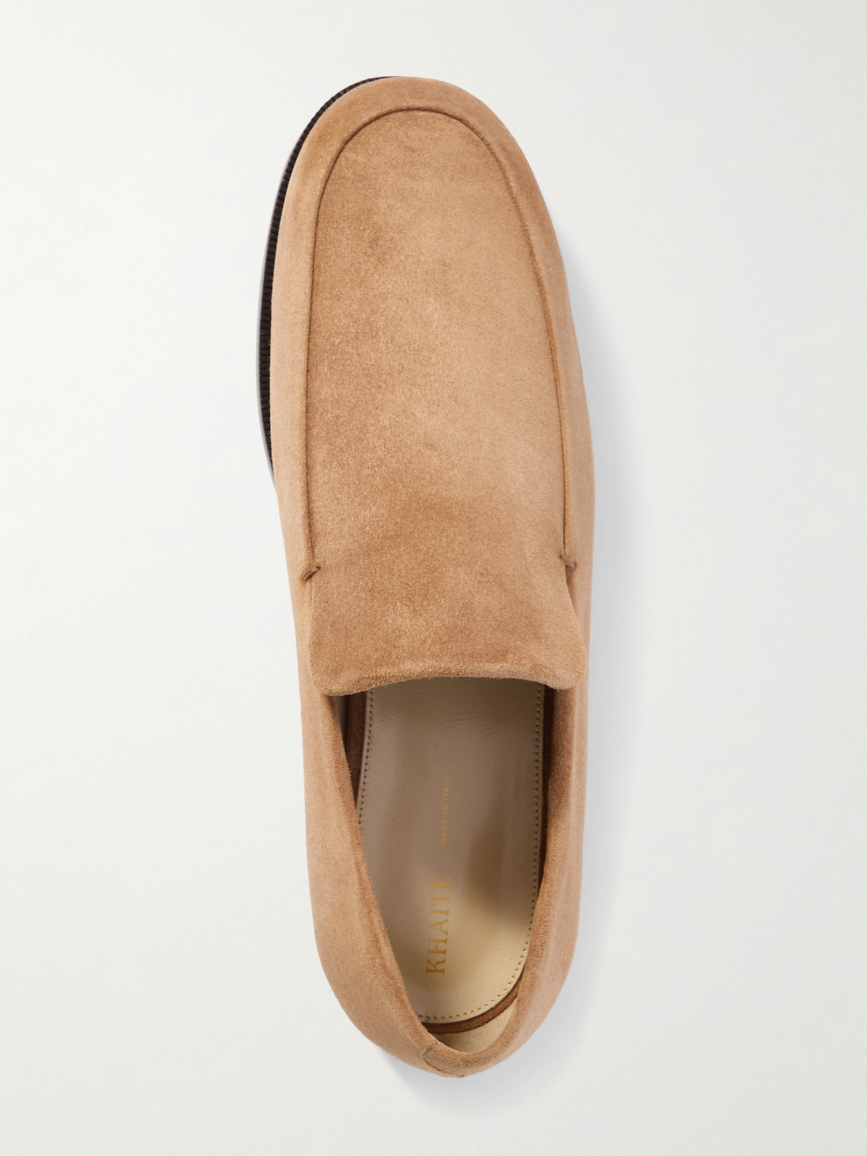 Khaite Alessio Suede Loafers In Brown