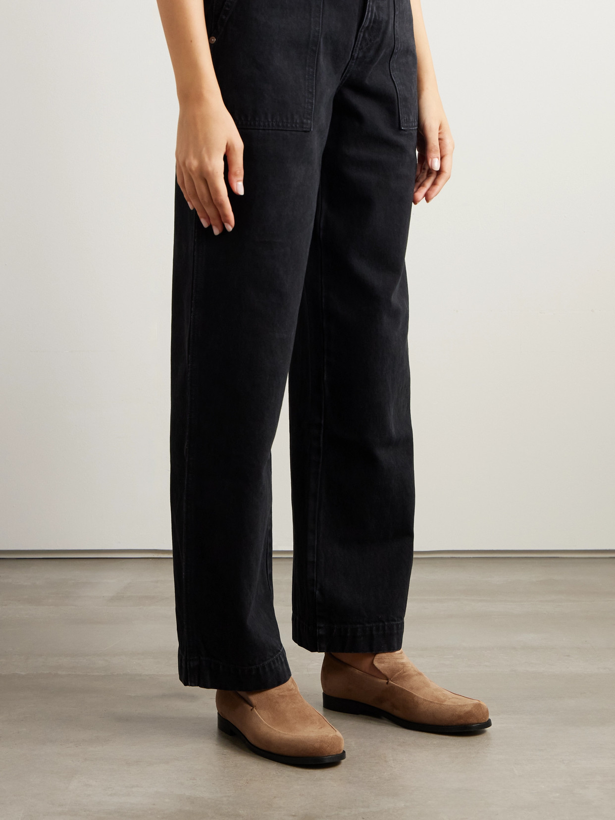 Khaite Alessio Suede Loafers In Brown