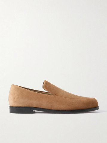 KHAITE Alessio suede loafers