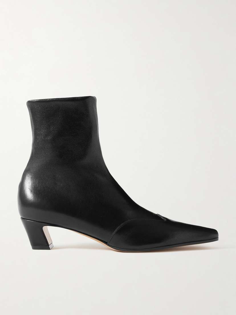 Khaite Nevada Leather Ankle Boots