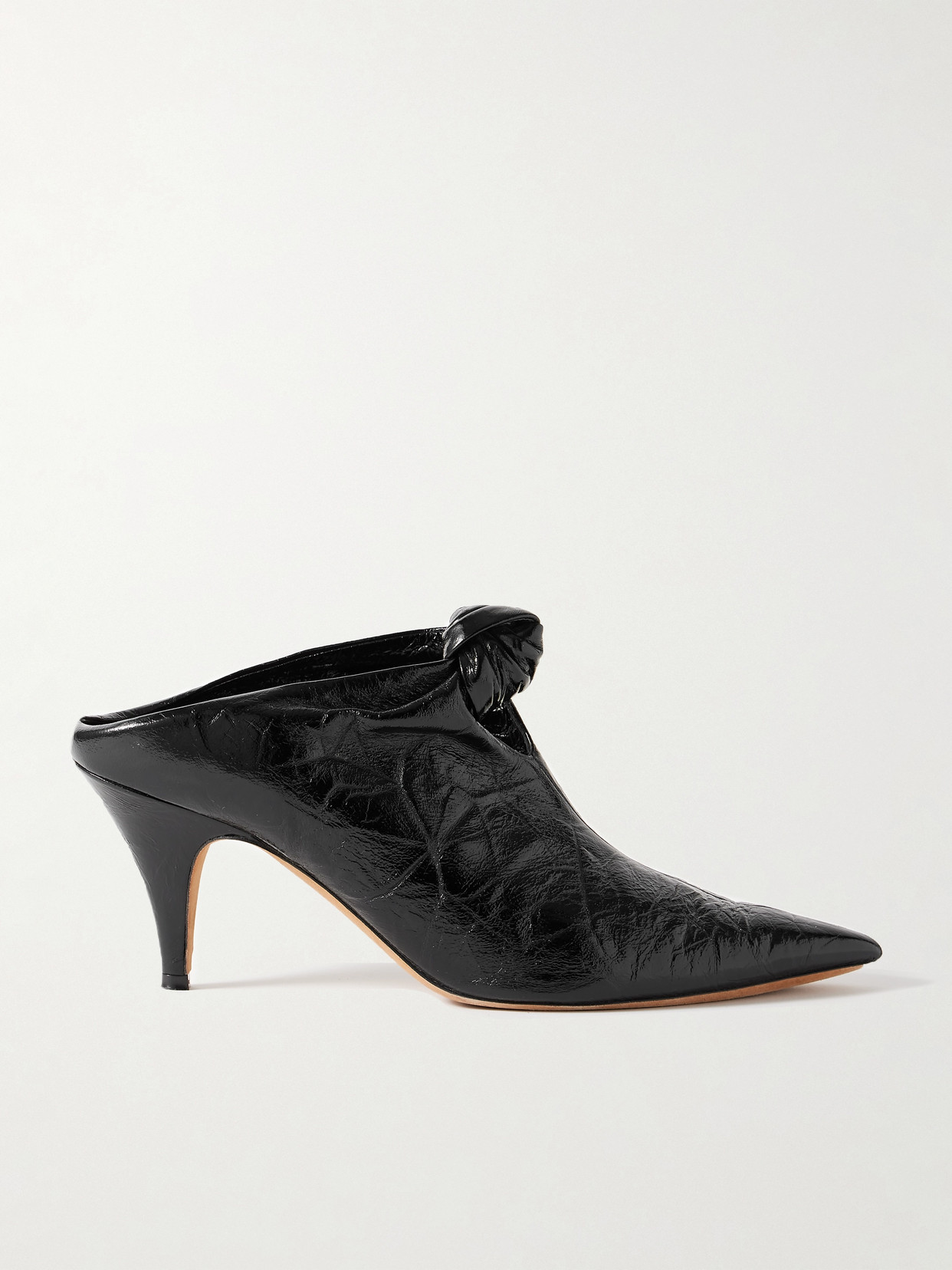 Khaite Rowan Leather Mules In Black