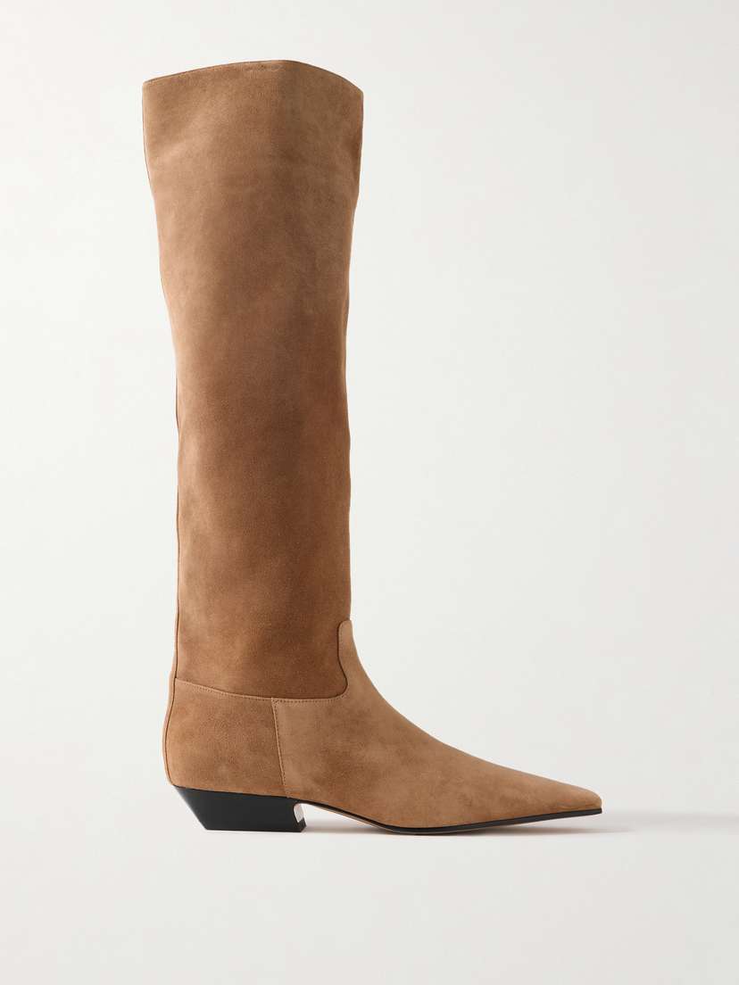 Khaite — Marfa suede knee boots