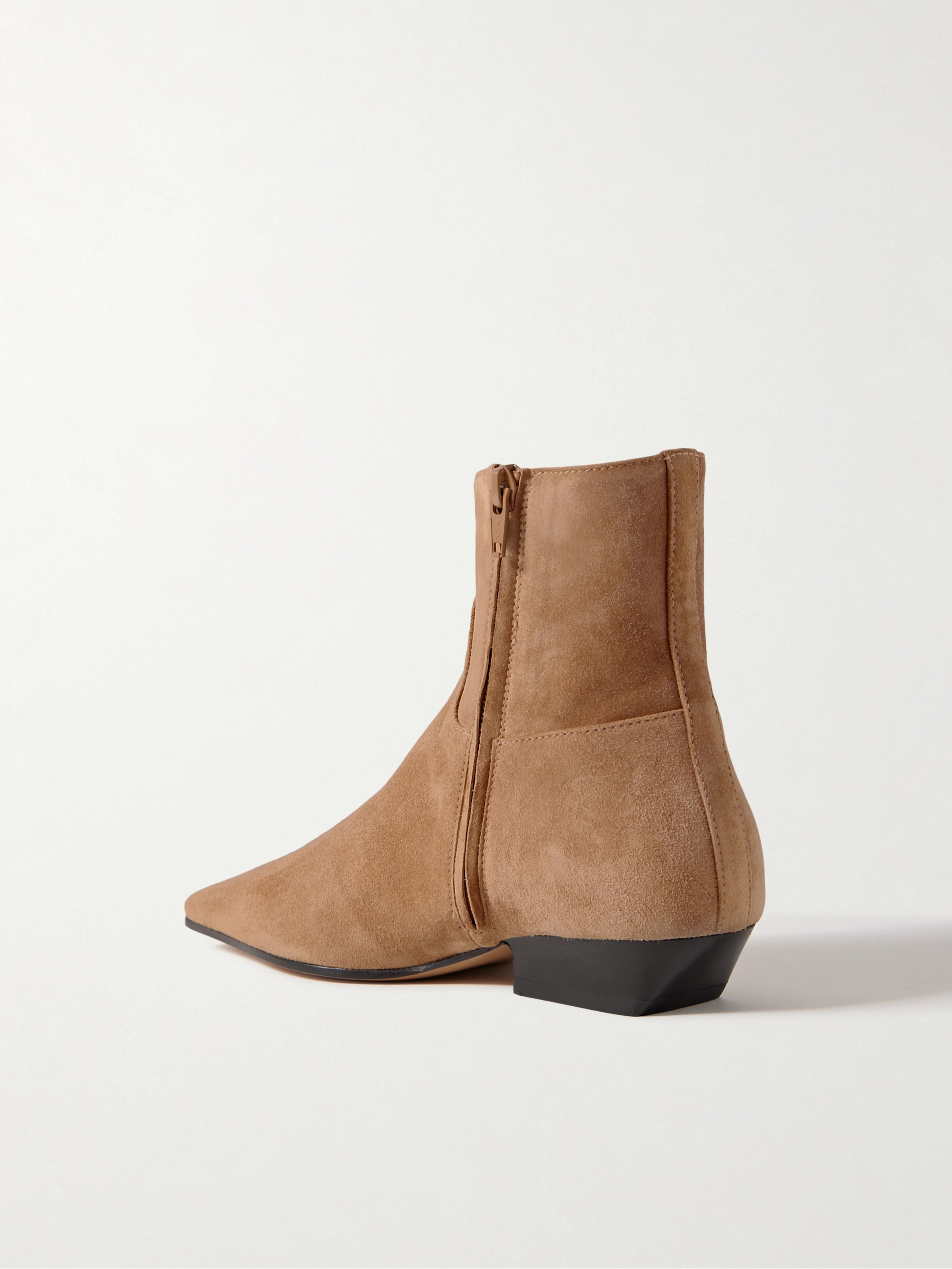 KHAITE Marfa suede ankle boots thumbnail