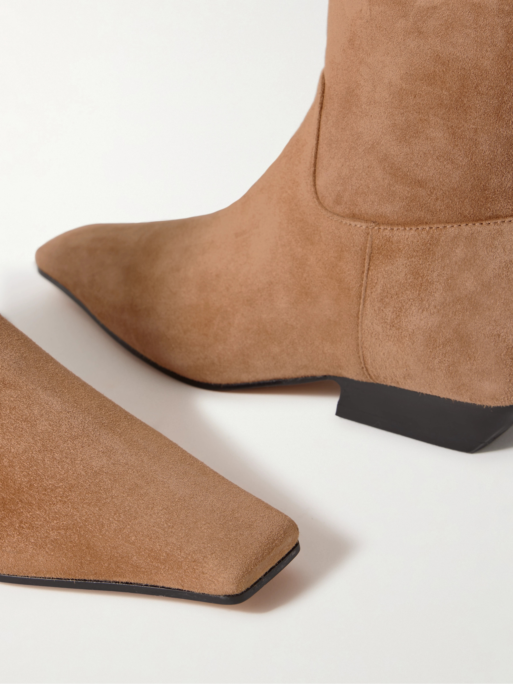 KHAITE Marfa suede ankle boots thumbnail