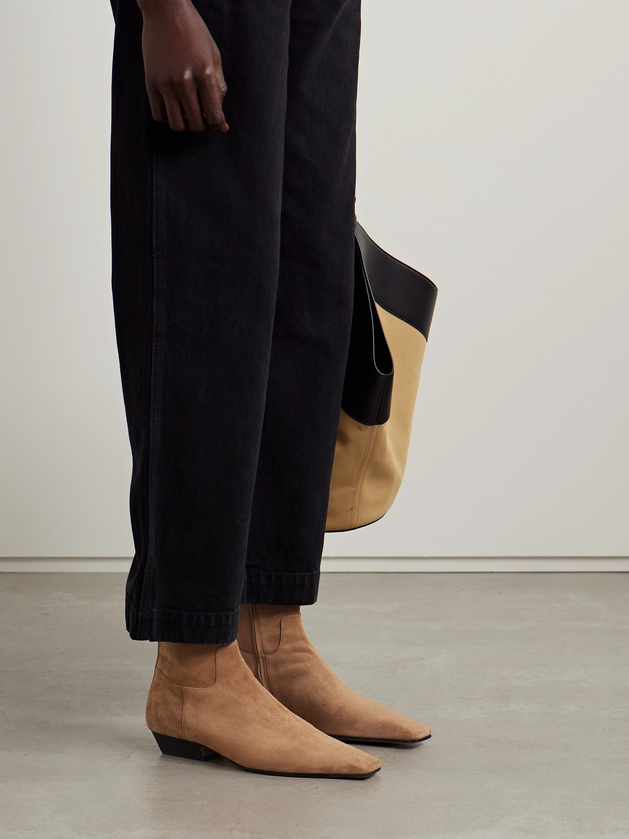 Khaite Marfa Suede Ankle Boots In Brown