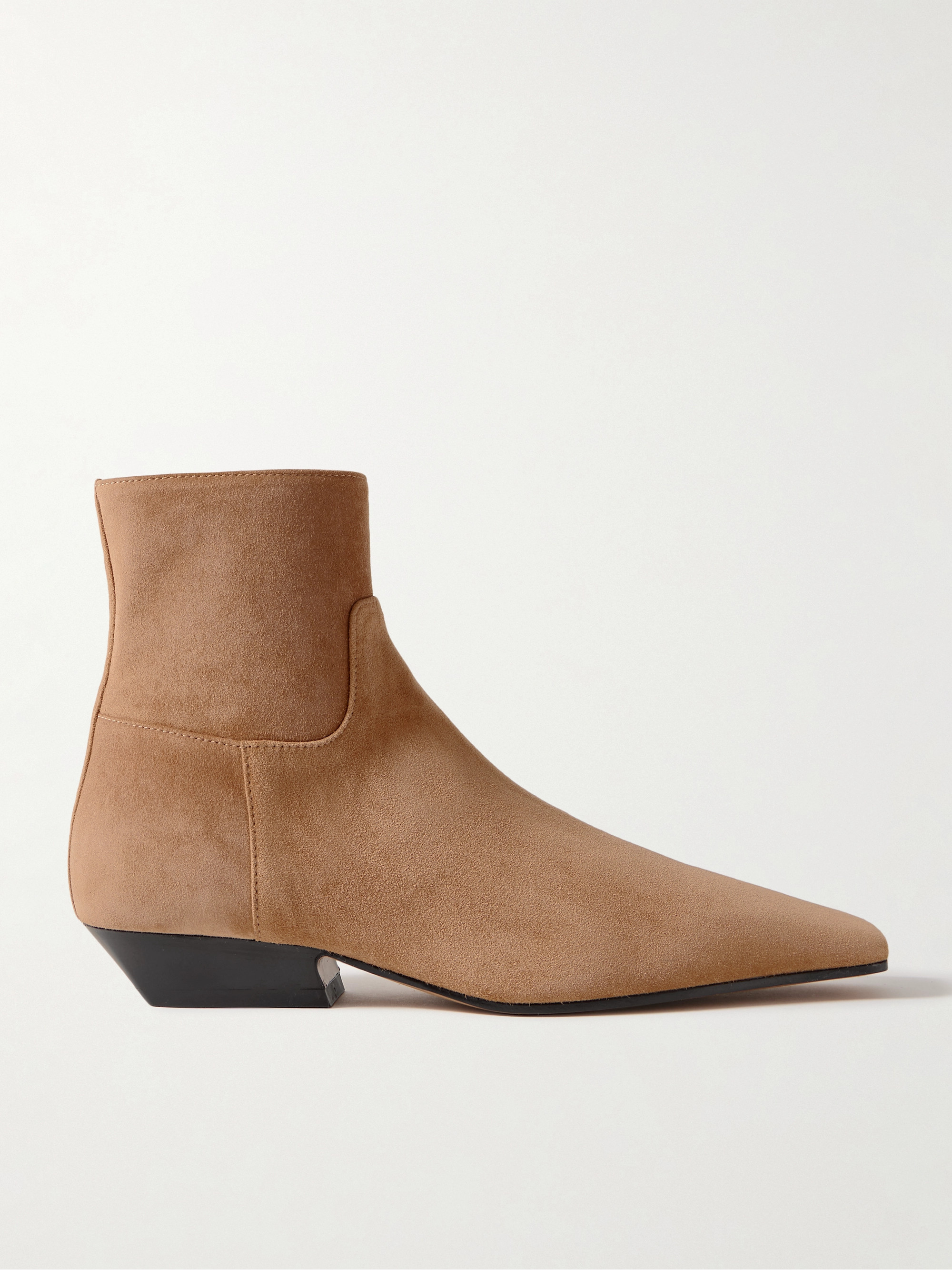 KHAITE Marfa suede ankle boots