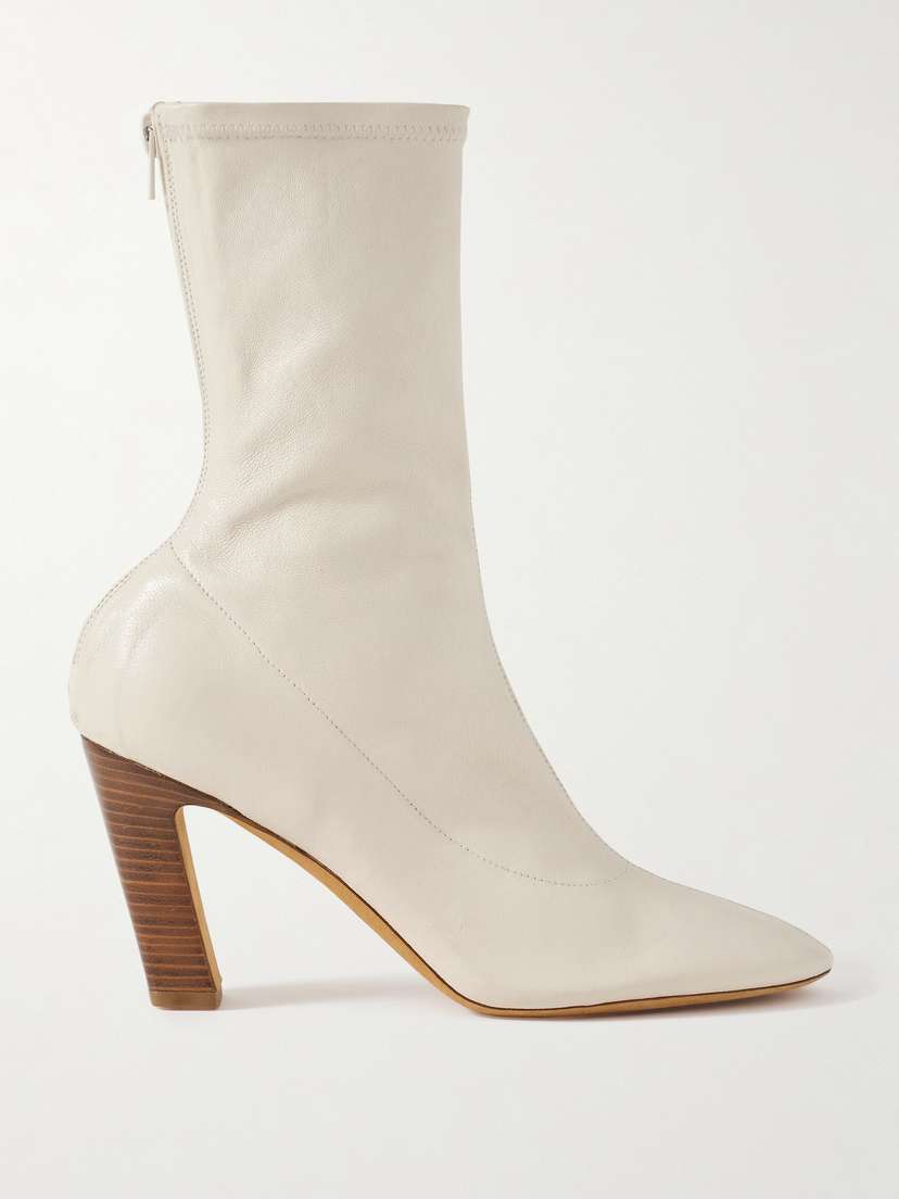 Khaite Leather Ankle Boots