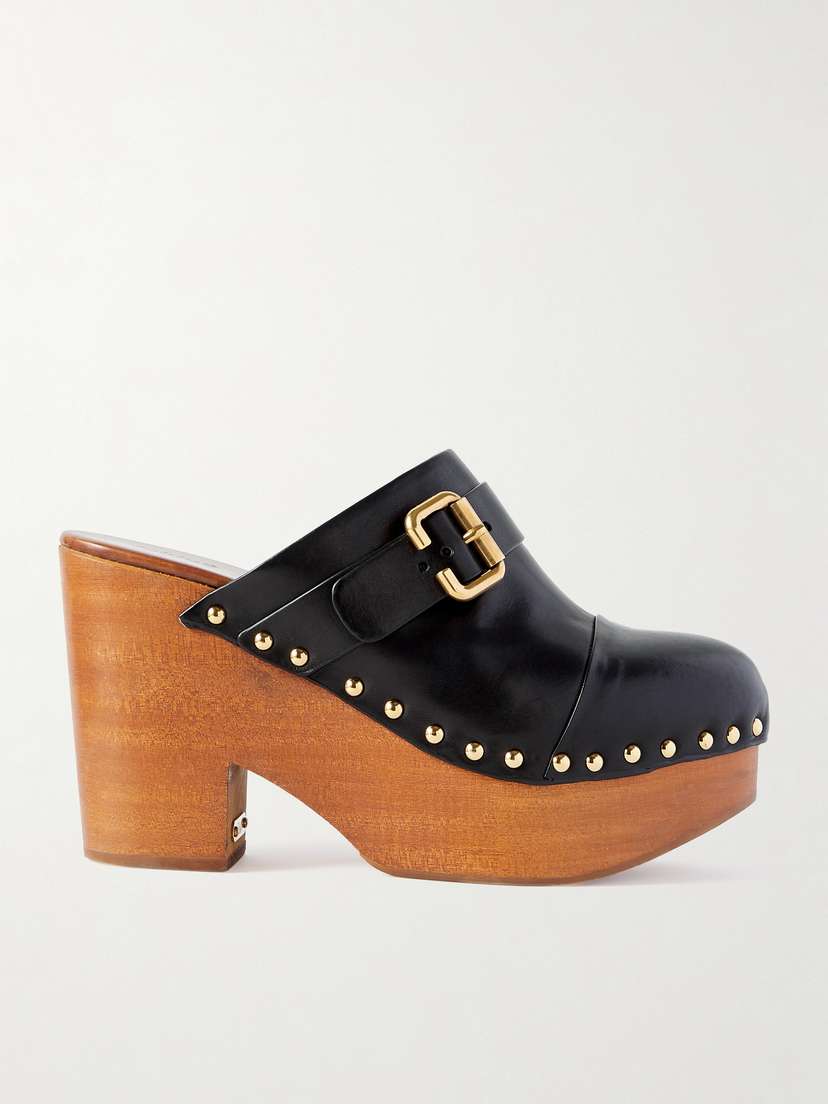 Chloé Jeanette Studded Platform Clogs